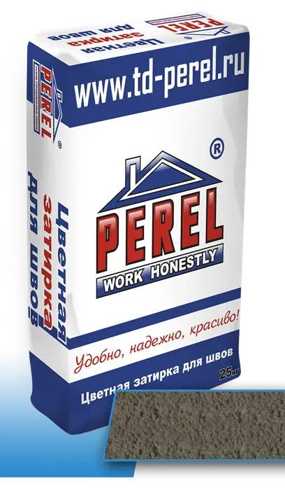Упаковка серой цветной затирочной смеси Perel RL, 25 кг, из каталога Tekato
