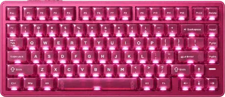 Игровая клавиатура VGN Neon 75, розово-красный