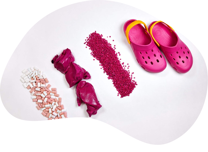 Сабо из переработанной жвачки